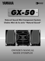 Yamaha GX-50 - Owners Manual 